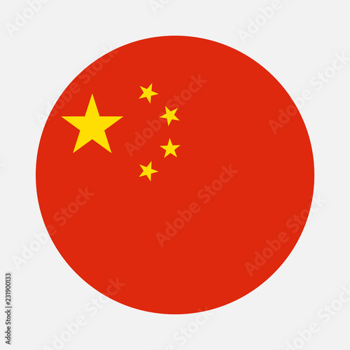 China flag circle