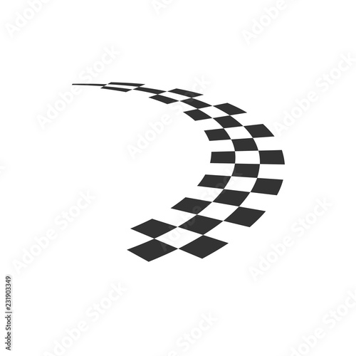 Racing flag graphic design element template vector illustration