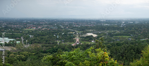Panorama view of mountain and blue sky, Chiangmai, Thailand.
