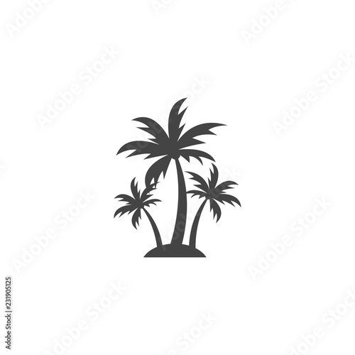 Palm tree silhouette graphic design element template vector illustration