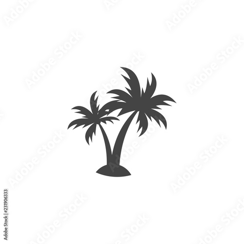 Palm tree silhouette graphic design element template vector illustration