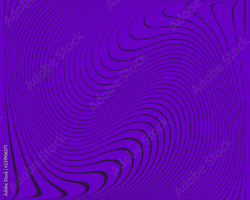 Abstract pattern. Texture with wavy, curves lines. Optical art background. Vector illustration  
