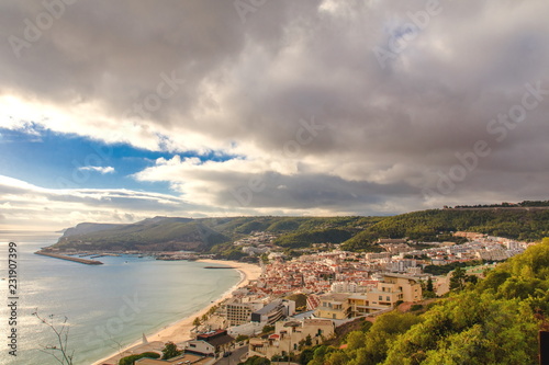 Vista panoramica de Sesimbra Portugal