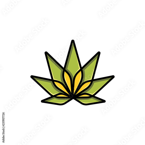 Editable abstract cannabis logo vector