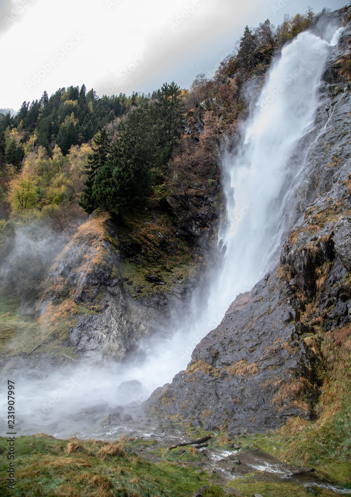 Waterfall Partschins, Partschins, Italy