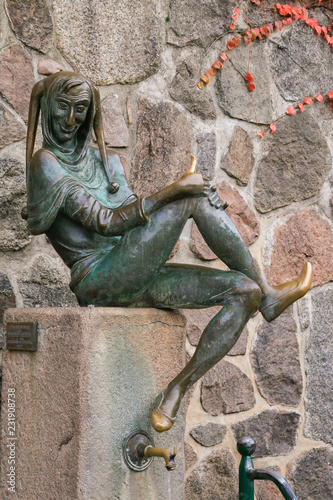 Foto Till Eulenspiegel, Bronze Figur, Wahrzeichen, Mölln