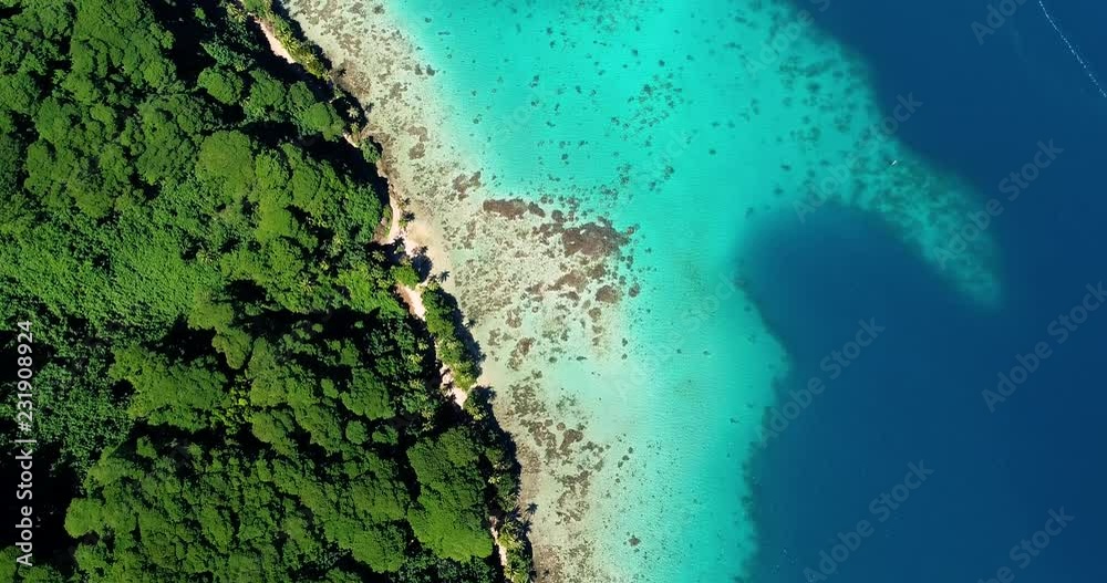 island landscape with lagoon in French Polynesia island landscape with lagoon in French Polynesia