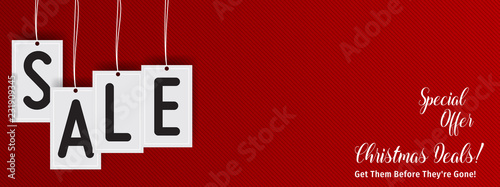 Christmas sale banner. Christmas special offer design vector.