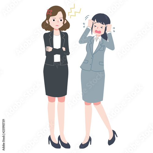 女性上司にミスがバレる社会人女性