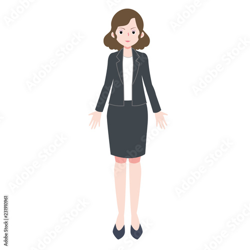女性上司のイラスト（正面）