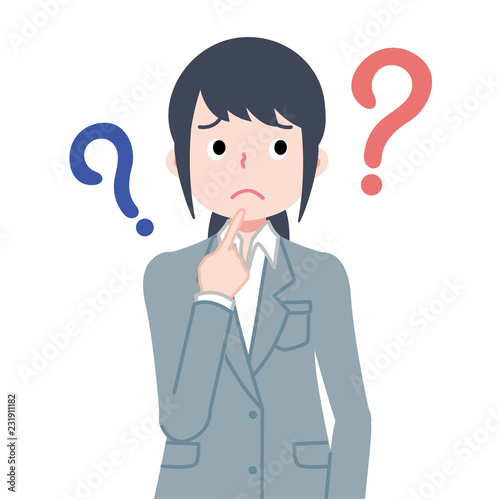疑問を感じる社会人女性