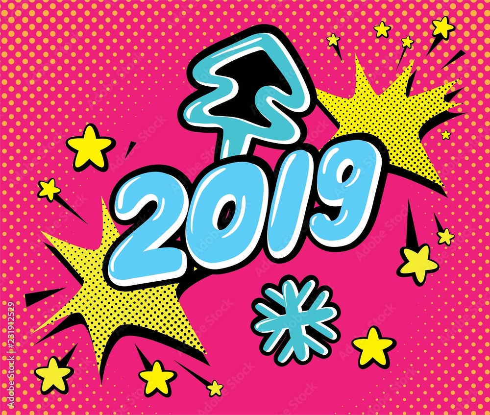 Fototapeta premium Happy New Year vector illustration