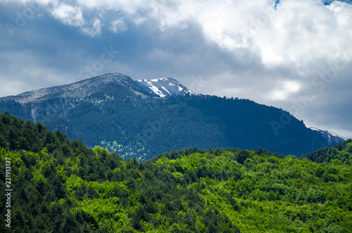 View of mountains Olympus, Pieria, Macedonia, Greece photo