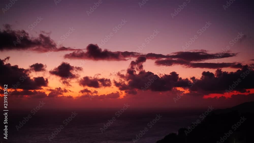 Scenic sunset over sea surface, Greece Peloponnese Mani Peninsula. Time lapse Scenic sunset over sea surface, Greece Peloponnese Mani Peninsula. Time lapse