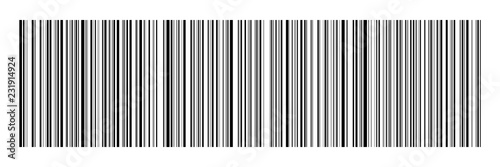 horizontal black bar code on white for pattern,background and design,vector illustration photo