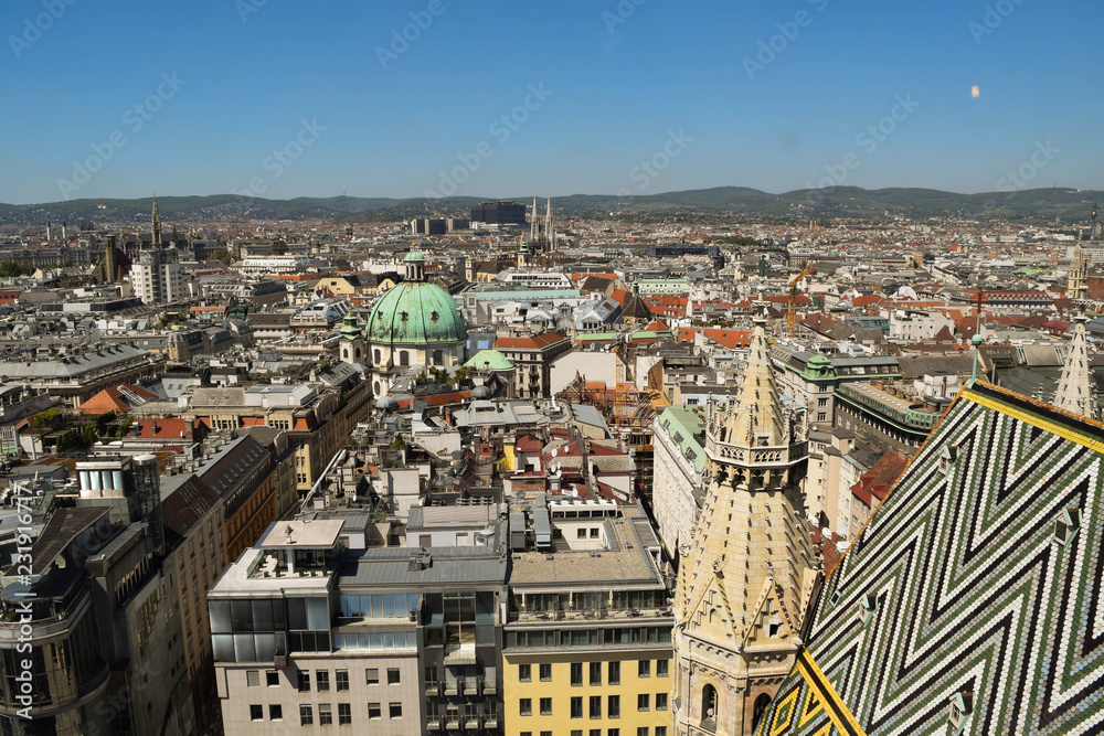 aerial view of vienna 