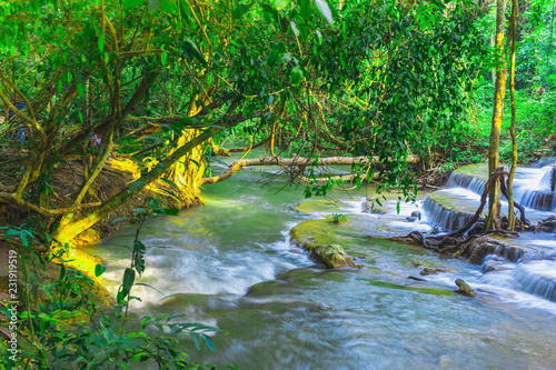 Beautiful natural of Huay Mae Khamin waterfall  Kanchanaburi Pro