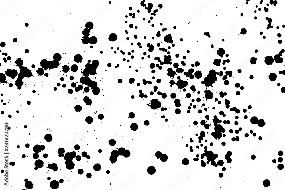 Ink grunge drops texture. Black hand drawn splashes and stains on white background. Ink grunge drops texture. Black hand drawn splashes and stains on white background.