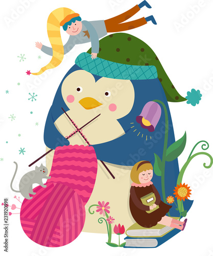 Knitting Penguin © zzve