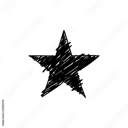 Sketched star icon vector illustration