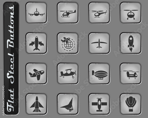 air transport icon set