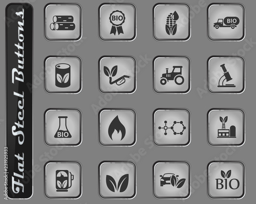 bio fuel icon set