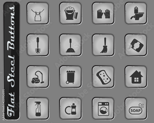 cleaning company icon set