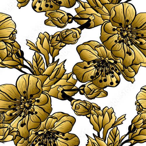 golden seamless pattern