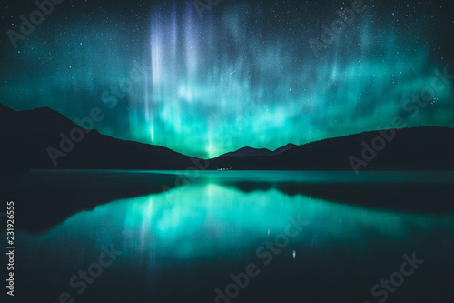 Northern lights in the Canadian Rockies, Jasper