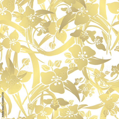 golden seamless pattern