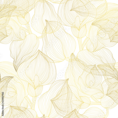 golden seamless pattern
