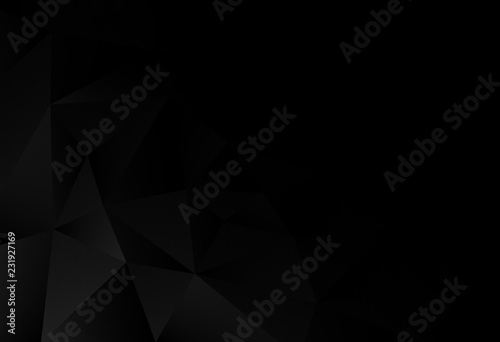 Abstract Black GradientTriangular Polygons Pattern
