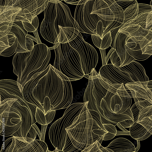 golden seamless pattern