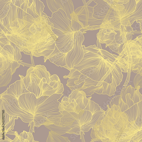 golden seamless pattern