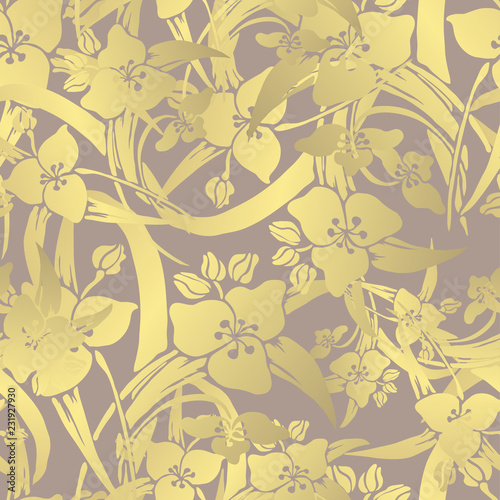 golden seamless pattern