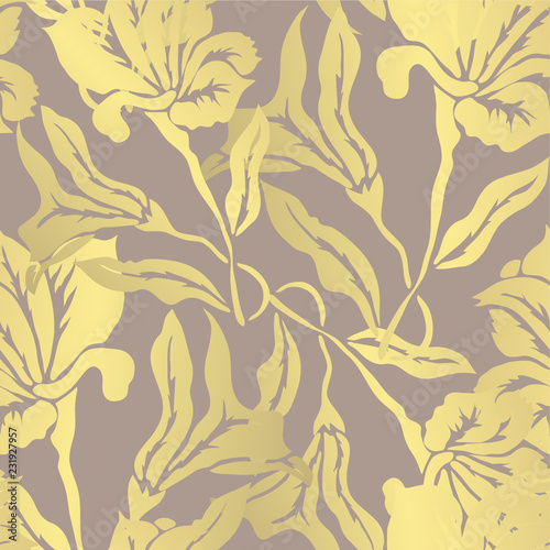 golden seamless pattern