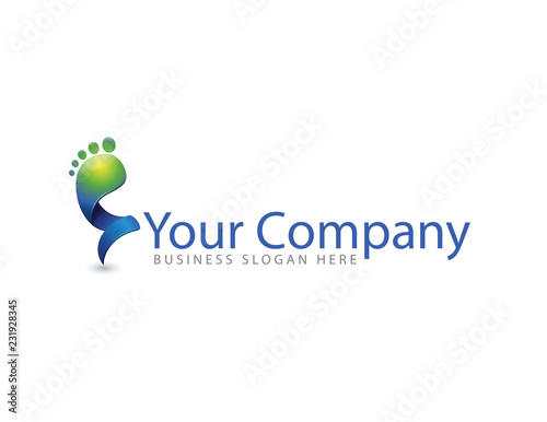 Colourful foot health logo vector template