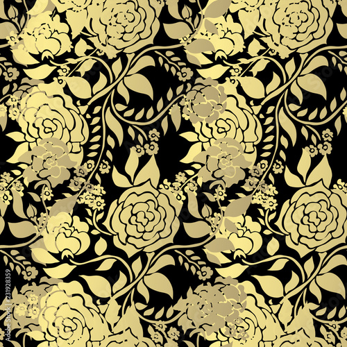 golden seamless pattern