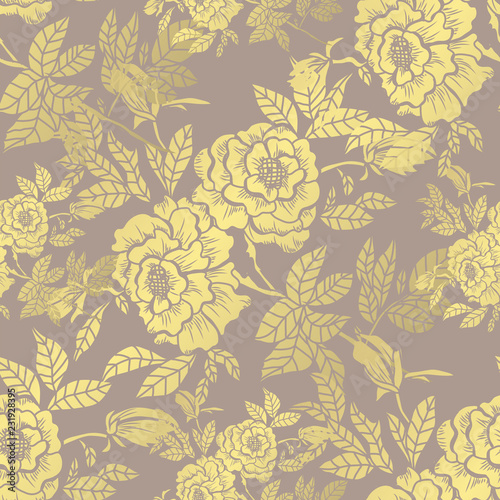 golden seamless pattern