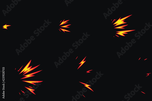 Cartoon burst explosion animation sprites sheet
