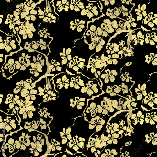 golden seamless pattern