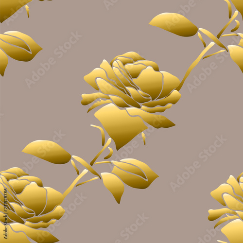golden seamless pattern