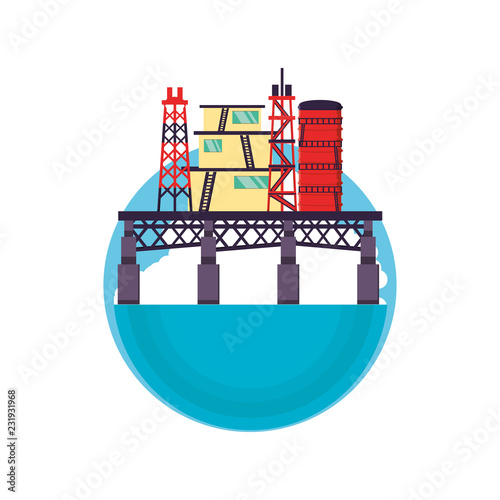 marine oil platform icon