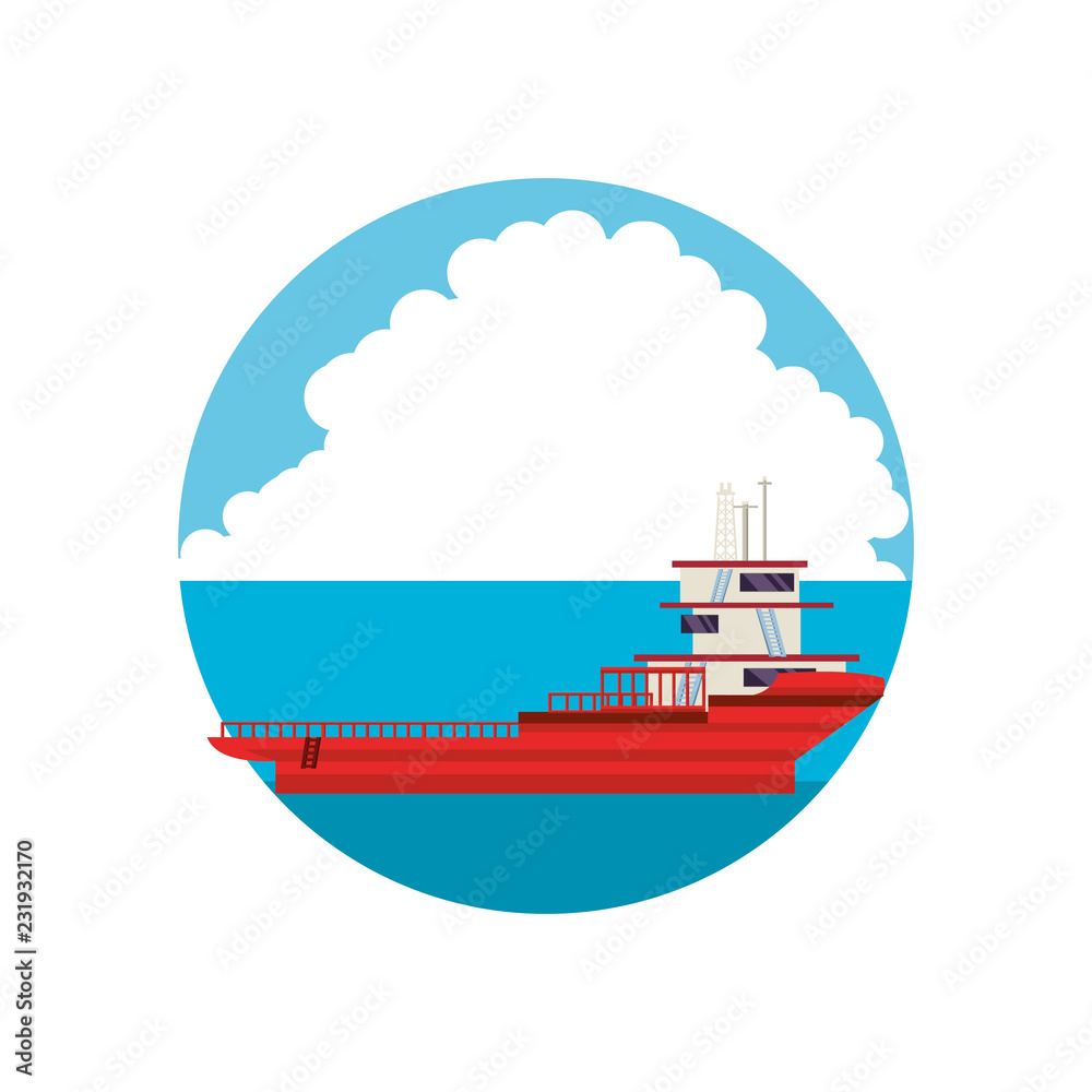 Obraz premium tanker ship industry icon
