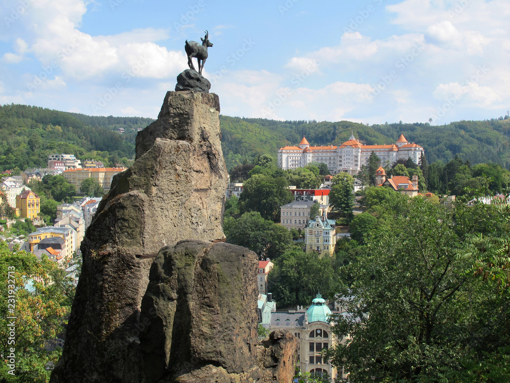 Deer jump - view point in the Karlovy Vary (Karlsbad). Czech Republic
