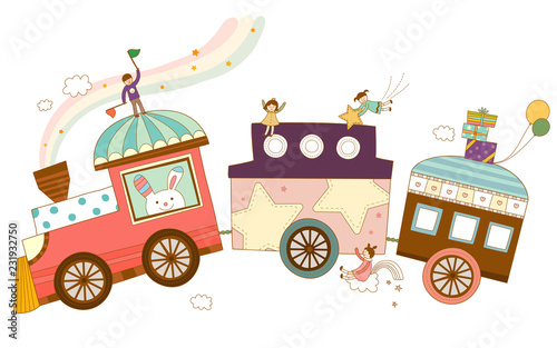Children train