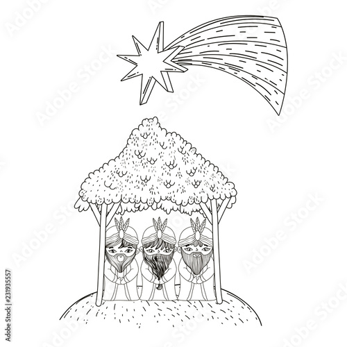 christmas nativity scene cartoon