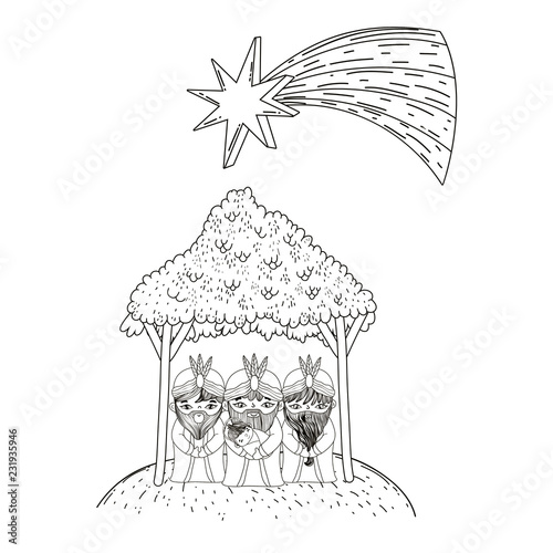 christmas nativity scene cartoon