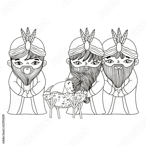christmas nativity scene cartoon