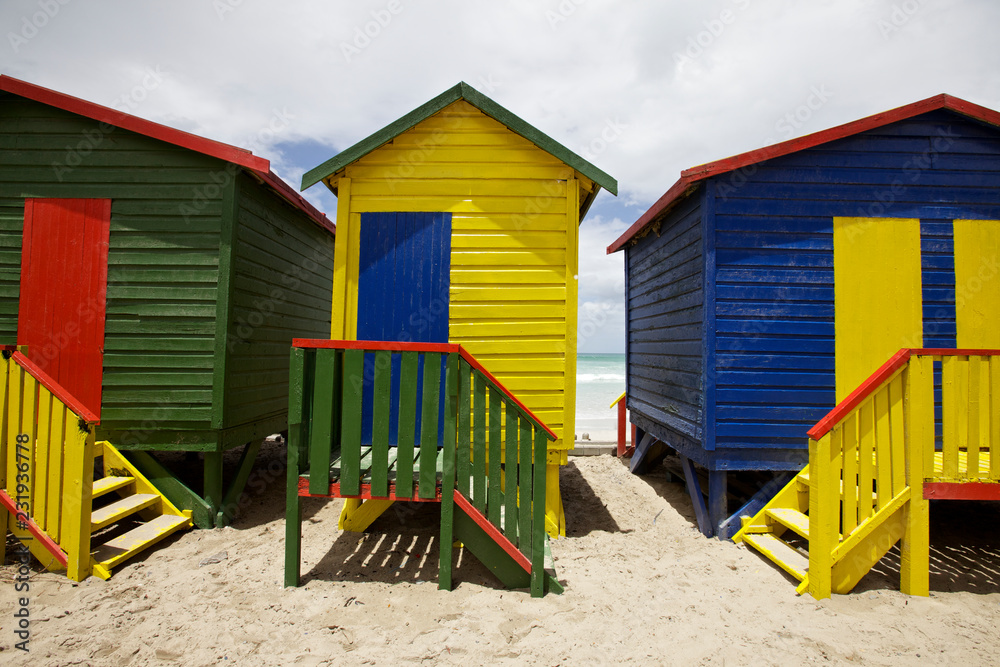 Beach huts in Cape Town